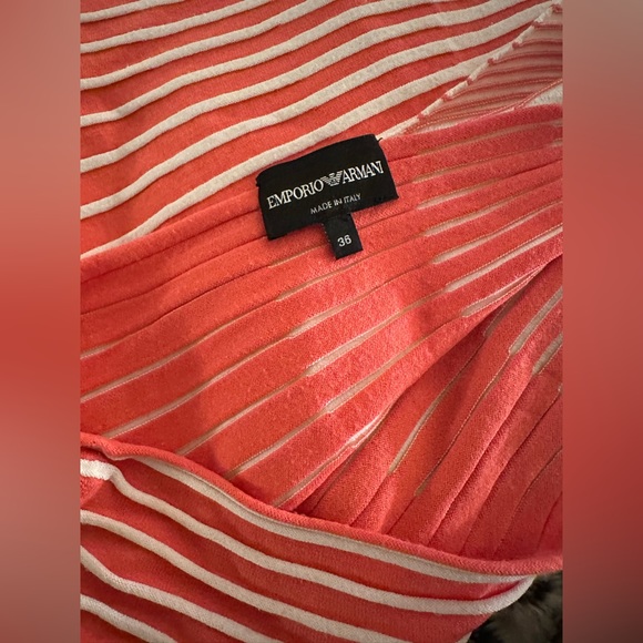 Emporia Armani stretchy textured tunic top size 36 XS/S - Picture 3 of 5